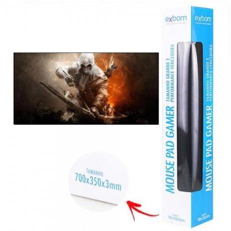 Mouse Pad Exbom Assassino Extra Large Speed 70cm X 35cm X 3mm - MP-7035C06 Menor preço em Mouse Pad Exbom Assassino Extra Large Speed 70cm X 35cm X 3mm - MP-7035C06