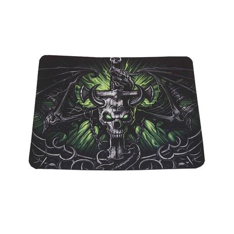 Mouse Pad Gamer Emborrachado  Pequeno Exbom Caveira Verde é boa?