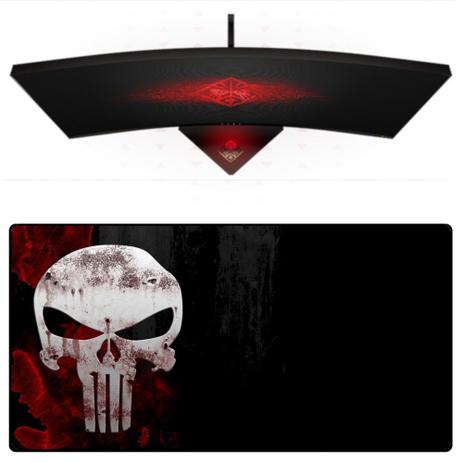 Mouse Pad Gamer Grande 70x35cm Antiderrapante Bordas Costuradas Caveira Justiceiro  Exbom MP-7035C é boa?