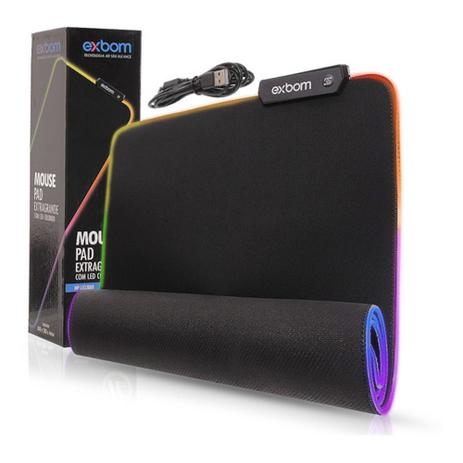 Mouse Pad Gamer Grande Com Led Rgb 7 Cores 30cm X 80 Cm - Exbom Menor preço em Mouse Pad Gamer Grande Com Led Rgb 7 Cores 30cm X 80 Cm - Exbom