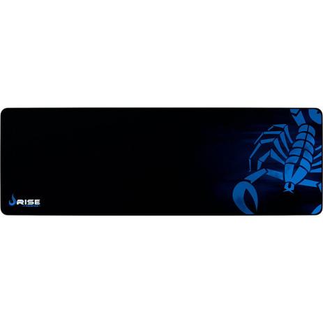 Mouse Pad Largo com Bordas Costuradas Gaming Scorpion Azul Rise Mode Menor preço em Mouse Pad Largo com Bordas Costuradas Gaming Scorpion Azul Rise Mode