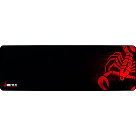 Mouse Pad Largo com Bordas Costuradas Gaming Scorpion Vermelho Rise Mode - 15037 Menor preço em Mouse Pad Largo com Bordas Costuradas Gaming Scorpion Vermelho Rise Mode - 15037