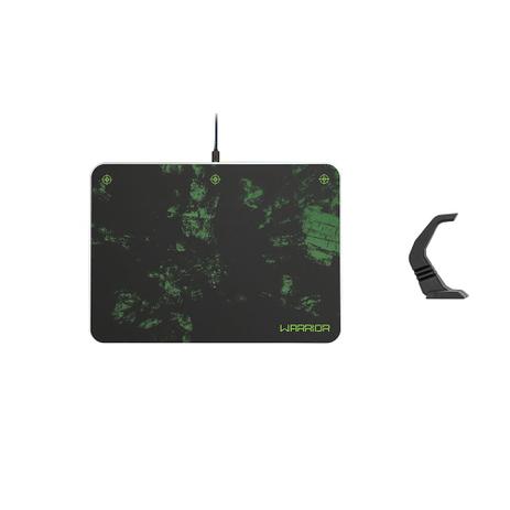 Mouse Pad Multilaser AC299 Gamer Warrior Com Led Rgb Preto/Verde Menor preço em Mouse Pad Multilaser AC299 Gamer Warrior Com Led Rgb Preto/Verde