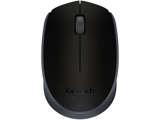 Mouse sem Fio Logitech Óptico 1000DPI 3 Botões - M170 Preto
