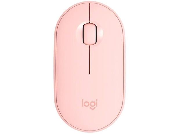 Mouse sem Fio Logitech Óptico 1000DPI - Pebble i345 Rosa Original Menor preço em Mouse sem Fio Logitech Óptico 1000DPI - Pebble i345 Rosa Original