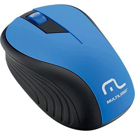 Mouse Sem Fio Preto e Azul USB - Multilaser Menor preço em Mouse Sem Fio Preto e Azul USB - Multilaser
