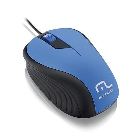 Mouse USB Emborrachado Multilaser MO226 AZUL Menor preço em Mouse USB Emborrachado Multilaser MO226 AZUL