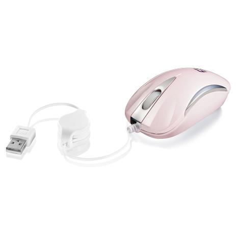 Mouse Usb Mini C3Tech Retratil MS-M3207 - Rosa/Prata Menor preço em Mouse Usb Mini C3Tech Retratil MS-M3207 - Rosa/Prata