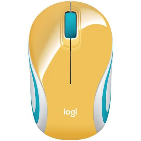 Mouse Wireless Logitech M187 - Mini - Amarelo Menor preço em Mouse Wireless Logitech M187 - Mini - Amarelo