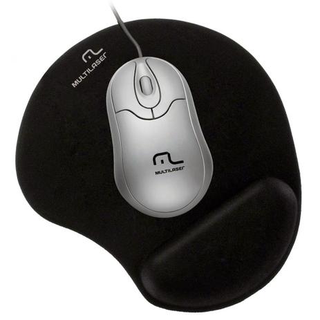 Mousepad Multilaser com Apoio de Pulso - AC024 Menor preço em Mousepad Multilaser com Apoio de Pulso - AC024