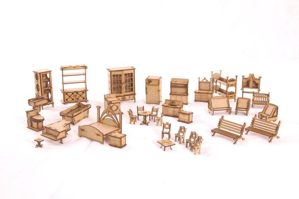 Móveis MDF Natural Boneca Escala Polly 34 Peças  - Darama é boa?