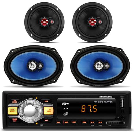 MP3 Player Automotivo Hurricane HR-412 1 Din com USB SD AUX RCA FM + Kit Fácil Foxer Azul e Cinza - Prime Menor preço em MP3 Player Automotivo Hurricane HR-412 1 Din com USB SD AUX RCA FM + Kit Fácil Foxer Azul e Cinza - Prime