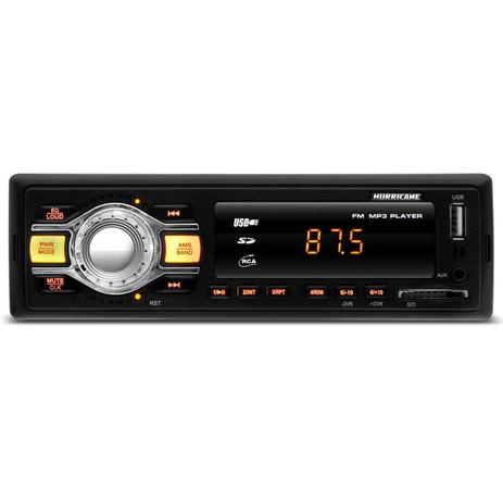 MP3 Player Automotivo Hurricane HR-412 1 Din USB SD AUX FM RCA Tela LED 4x18 WRMS Menor preço em MP3 Player Automotivo Hurricane HR-412 1 Din USB SD AUX FM RCA Tela LED 4x18 WRMS