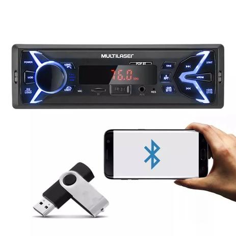 Mp3 Player Bluetooth Radio P3336p Carro + Pen Drive 8GB - Multilaser Menor preço em Mp3 Player Bluetooth Radio P3336p Carro + Pen Drive 8GB - Multilaser