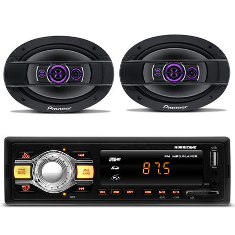 MP3 Player Hurricane HR-412 USB + Par Alto Falante Pioneer 6x9 Polegadas 200 RMS Tela de Proteção - Prime é boa?