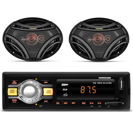 MP3 Player Hurricane HR412 USB SD AUX FM+ Par Alto Falantes Quadriaxial Bomber 6x9 Polegadas 250 RMS - Prime Menor preço em MP3 Player Hurricane HR412 USB SD AUX FM+ Par Alto Falantes Quadriaxial Bomber 6x9 Polegadas 250 RMS - Prime