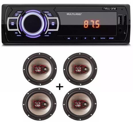 Mp3 Player Multilaser New One Usb Sd e Kit 4 Auto Falante Bravox 6 Pol 50w - Multilaser / bravox Menor preço em Mp3 Player Multilaser New One Usb Sd e Kit 4 Auto Falante Bravox 6 Pol 50w - Multilaser / bravox