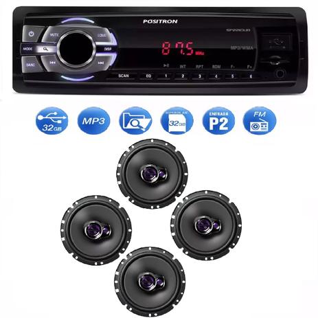 Mp3 Player Positron Sp2210 Usb Sd Radio Fm e 2 Pares Auto Falante Pioneer Triaxial 6 Polegadas 100w Rms - Positron / pioneer Menor preço em Mp3 Player Positron Sp2210 Usb Sd Radio Fm e 2 Pares Auto Falante Pioneer Triaxial 6 Polegadas 100w Rms - Positron / pioneer