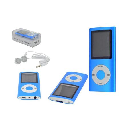 Menor preço em MP4 Player com Visor Entrada SD CARD AZUL MP4 Generico