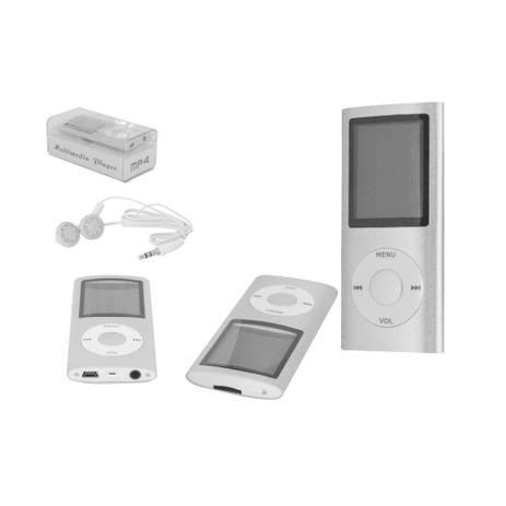 MP4 Player com Visor Entrada SD CARD Cinza MP4 Generico - Vitrine Menor preço em MP4 Player com Visor Entrada SD CARD Cinza MP4 Generico - Vitrine