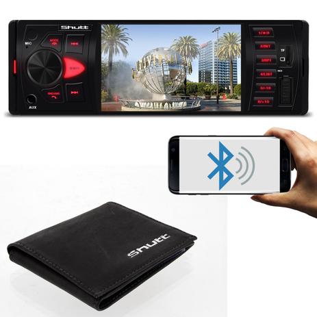 MP5 Player Los Angeles Shutt 4 Pol Bluetooth MP3 USB SD + Carteira Shutt em Couro Preto e Vermelho Menor preço em MP5 Player Los Angeles Shutt 4 Pol Bluetooth MP3 USB SD + Carteira Shutt em Couro Preto e Vermelho