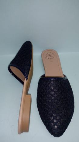 mule feminino azul marinho