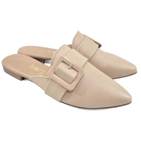mule feminino bege