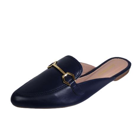 mule feminino azul marinho