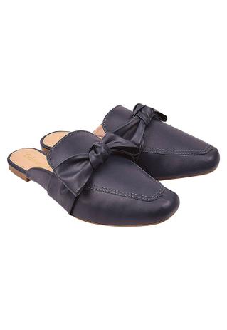 mule feminino azul marinho