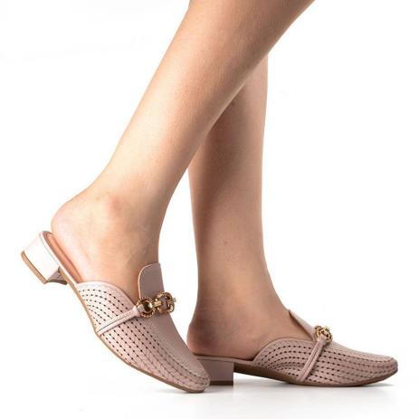 mule branco feminino salto