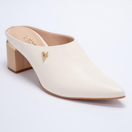 mule branco feminino salto