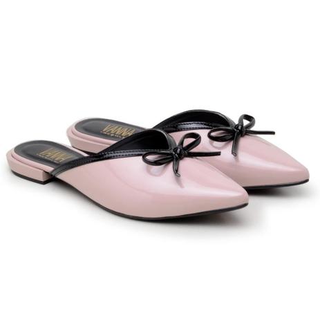 mule feminino verniz