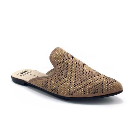 mule feminino camurça