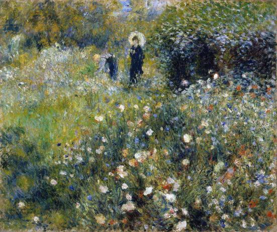 Mulher com Sombrinha no Jardim - Pierre-Auguste Renoir - Tela 50x59 Para Quadro - Santhatela Menor preço em Mulher com Sombrinha no Jardim - Pierre-Auguste Renoir - Tela 50x59 Para Quadro - Santhatela