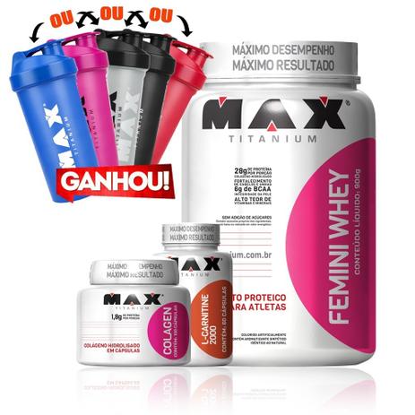 Mulher Definição Femini Whey L Carnetine 2000 Colageno Max - Max titanium Menor preço em Mulher Definição Femini Whey L Carnetine 2000 Colageno Max - Max titanium