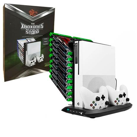 Multifuncional Suporte Cooler Carregador HuB Usb Stand Para Xbox One S KJHXBOXONES-03 Menor preço em Multifuncional Suporte Cooler Carregador HuB Usb Stand Para Xbox One S KJHXBOXONES-03