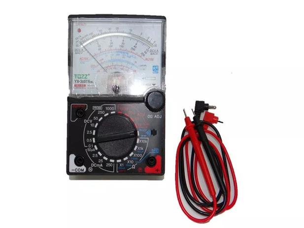 Multimetro Analógico 20m YX-360 TRN C/ Buzzer e Led Baterias Tozz Menor preço em Multimetro Analógico 20m YX-360 TRN C/ Buzzer e Led Baterias Tozz