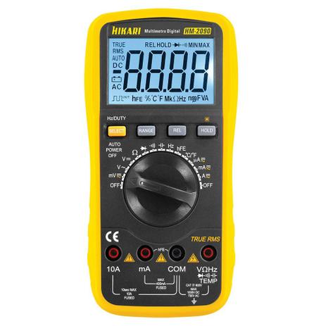 Multimetro Digital Hikari HM-2090 CAT IV 600V True RMS LCD 3 Menor preço em Multimetro Digital Hikari HM-2090 CAT IV 600V True RMS LCD 3