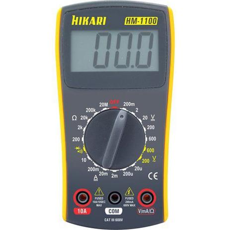 Multimetro Digital HM1100 AMARELO/CINZA Hikari Menor preço em Multimetro Digital HM1100 AMARELO/CINZA Hikari