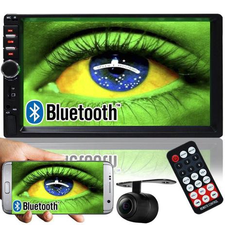Multimídia Mp5 Vídeo Automotivo 2 Din Tela 7 MID-7800 Fm Usb Aux Bluetooth Espelhamento Câmera de Ré - First option Menor preço em Multimídia Mp5 Vídeo Automotivo 2 Din Tela 7 MID-7800 Fm Usb Aux Bluetooth Espelhamento Câmera de Ré - First option
