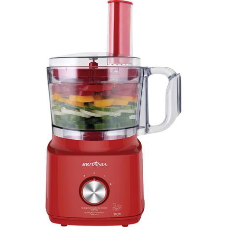 Multiprocessador 1.2L Britânia All in One BMP900V com Liquidificador e 2 Velocidades Vermelho Menor preço em Multiprocessador 1.2L Britânia All in One BMP900V com Liquidificador e 2 Velocidades Vermelho