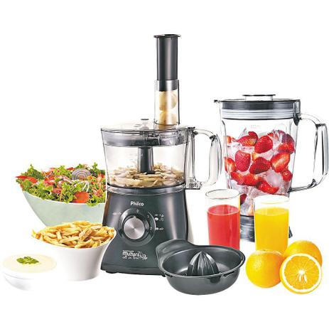 Multiprocessador com Liquidificador, 2 Velocidades e Capacidade de 1,2L Philco All in One 2 Preto Menor preço em Multiprocessador com Liquidificador, 2 Velocidades e Capacidade de 1,2L Philco All in One 2 Preto