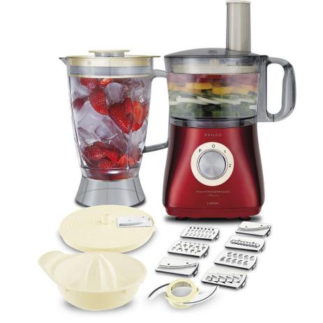 Multiprocessador Philco Retro PMP1000V, 2 Vel + Pulsar, 1000W, Vermelho - 220V Menor preço em Multiprocessador Philco Retro PMP1000V, 2 Vel + Pulsar, 1000W, Vermelho - 220V