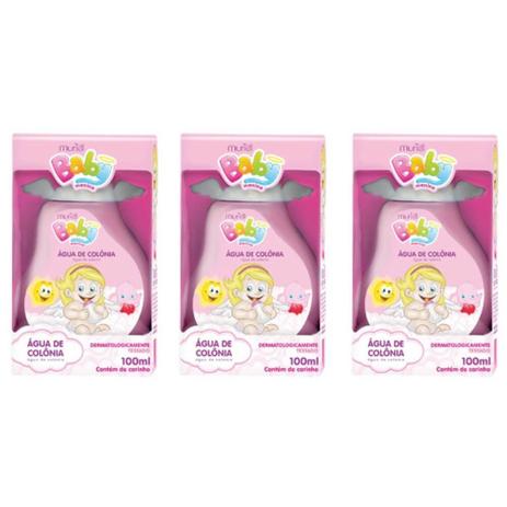 Muriel Baby Água Colônia Infantil Menina 100ml (Kit C/03) Menor preço em Muriel Baby Água Colônia Infantil Menina 100ml (Kit C/03)