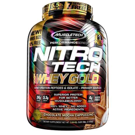 Muscletech nitro tech 100 whey gold cappuccino 2,5kg Menor preço em Muscletech nitro tech 100 whey gold cappuccino 2,5kg