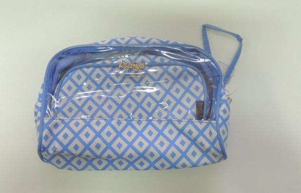 N9 Kit 03 Bolsa Necessaire Frasqueira Azul C/detalhes Branco - Rubys Menor preço em N9 Kit 03 Bolsa Necessaire Frasqueira Azul C/detalhes Branco - Rubys