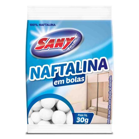 Naftalina Bola Sany 30 gr Menor preço em Naftalina Bola Sany 30 gr