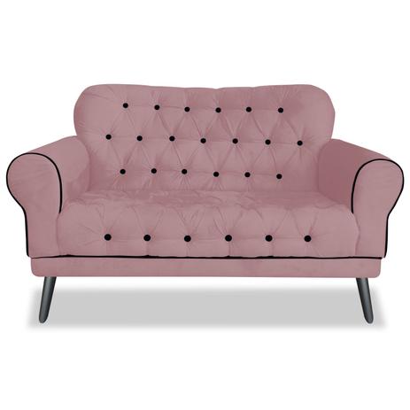 Menor preço em Namoradeira Sofá Recamier Olivia Recepção Sala Suede Rose - Ds decor