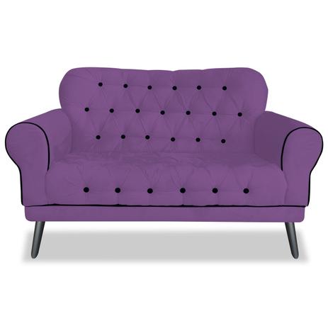 Menor preço em Namoradeira Sofá Recamier Olivia Recepção Sala Suede Roxo - Ds decor