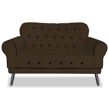 Namoradeira Sofá Récamier Olivia Suede Marrom - AM Decor Menor preço em Namoradeira Sofá Récamier Olivia Suede Marrom - AM Decor